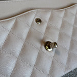 CHANEL Handbag 20C Light Beige Caviar Quilted Jumbo Classic Flap LGHW -Knockoff
