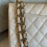 CHANEL Handbag 20C Light Beige Caviar Quilted Jumbo Classic Flap LGHW -Knockoff
