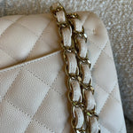 CHANEL Handbag 20C Light Beige Caviar Quilted Jumbo Classic Flap LGHW -Knockoff
