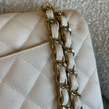 CHANEL Handbag 20C Light Beige Caviar Quilted Jumbo Classic Flap LGHW -Knockoff
