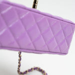 CHANEL Handbag 20C Purple Patent Quilted Mini Rectangular Flap LGHW -Knockoff
