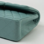 CHANEL Handbag 20C Tiffany Blue Caviar Quilted Classic Flap Medium Light Gold Hardware -Knockoff
