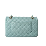 CHANEL Handbag 20C Tiffany Blue Caviar Quilted Classic Flap Medium Light Gold Hardware -Knockoff
