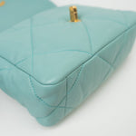 CHANEL Handbag 20C Tiffany Blue Goatskin 19 Flap Small Mixed Hardware -Knockoff
