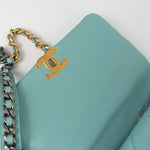 CHANEL Handbag 20C Tiffany Blue Goatskin 19 Flap Small Mixed Hardware -Knockoff
