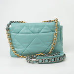 CHANEL Handbag 20C Tiffany Blue Goatskin 19 Flap Small Mixed Hardware -Knockoff
