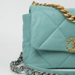 CHANEL Handbag 20C Tiffany Blue Goatskin 19 Flap Small Mixed Hardware -Knockoff
