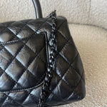 CHANEL Handbag 20P So Black Calfskin Quilted Coco Handle Small with Black Hardware -Knockoff
