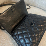 CHANEL Handbag 20P So Black Calfskin Quilted Coco Handle Small with Black Hardware -Knockoff
