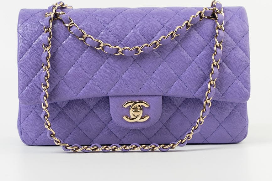 CHANEL Handbag 20S Purple Caviar Quilted Classic Flap Medium -Knockoff
