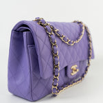 CHANEL Handbag 20S Purple Caviar Quilted Classic Flap Medium -Knockoff
