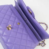 CHANEL Handbag 20S Purple Caviar Quilted Classic Flap Medium -Knockoff
