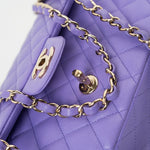 CHANEL Handbag 20S Purple Caviar Quilted Classic Flap Medium -Knockoff
