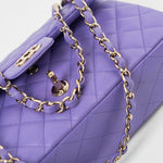 CHANEL Handbag 20S Purple Caviar Quilted Classic Flap Medium -Knockoff
