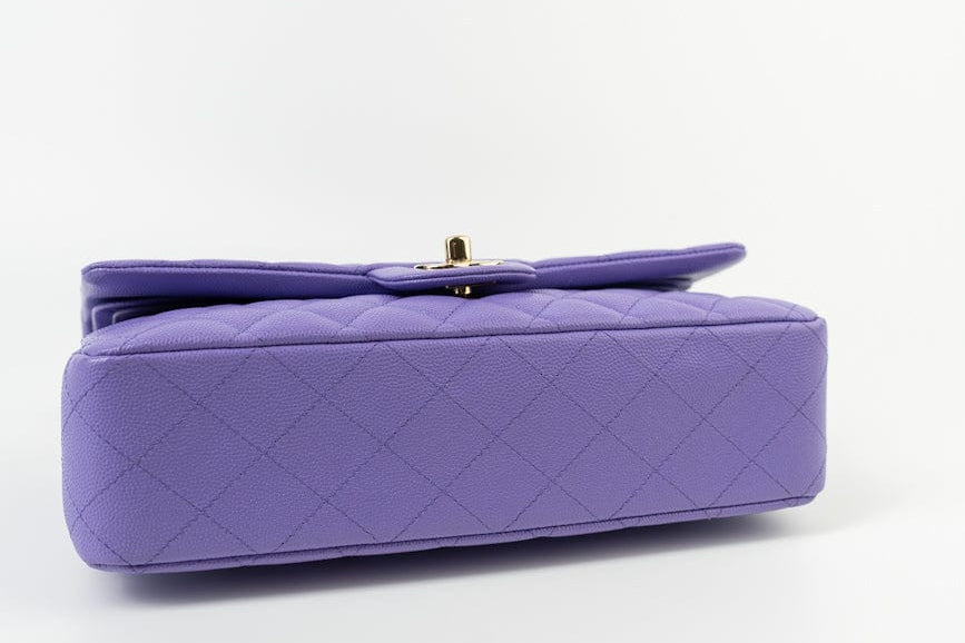 CHANEL Handbag 20S Purple Caviar Quilted Classic Flap Medium -Knockoff
