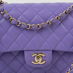 CHANEL Handbag 20S Purple Caviar Quilted Classic Flap Medium -Knockoff
