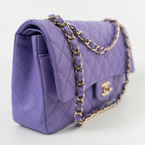 CHANEL Handbag 20S Purple Caviar Quilted Classic Flap Medium -Knockoff
