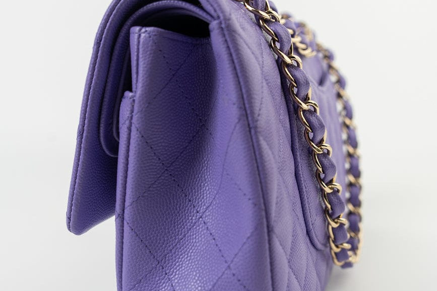 CHANEL Handbag 20S Purple Caviar Quilted Classic Flap Medium -Knockoff
