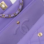 CHANEL Handbag 20S Purple Caviar Quilted Classic Flap Medium -Knockoff
