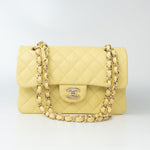 CHANEL Handbag 20S Yellow Caviar Quilted Classic Flap Small Light Gold Hardware -Knockoff
