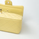 CHANEL Handbag 20S Yellow Caviar Quilted Classic Flap Small Light Gold Hardware -Knockoff
