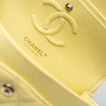 CHANEL Handbag 20S Yellow Caviar Quilted Classic Flap Small Light Gold Hardware -Knockoff
