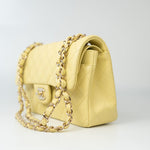 CHANEL Handbag 20S Yellow Caviar Quilted Classic Flap Small Light Gold Hardware -Knockoff
