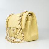 CHANEL Handbag 20S Yellow Caviar Quilted Classic Flap Small Light Gold Hardware -Knockoff
