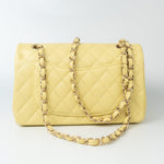 CHANEL Handbag 20S Yellow Caviar Quilted Classic Flap Small Light Gold Hardware -Knockoff
