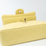 CHANEL Handbag 20S Yellow Caviar Quilted Classic Flap Small Light Gold Hardware -Knockoff
