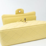 CHANEL Handbag 20S Yellow Caviar Quilted Classic Flap Small Light Gold Hardware -Knockoff
