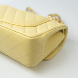 CHANEL Handbag 20S Yellow Caviar Quilted Classic Flap Small Light Gold Hardware -Knockoff
