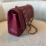 CHANEL Handbag 21A Burgundy Lambskin Quilted Classic Flap Medium LGHW -Knockoff
