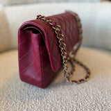 CHANEL Handbag 21A Burgundy Lambskin Quilted Classic Flap Medium LGHW -Knockoff
