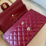 CHANEL Handbag 21A Burgundy Lambskin Quilted Classic Flap Medium LGHW -Knockoff
