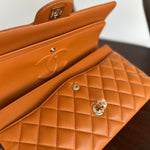 CHANEL Handbag 21A Caramel / Light Brown Caviar Quilted Classic Flap LGHW -Knockoff
