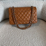 CHANEL Handbag 21A Caramel / Light Brown Caviar Quilted Classic Flap Medium LGHW -Knockoff
