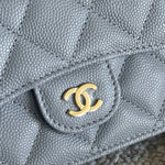 CHANEL Handbag 21A Caviar Quilted Flap Card Holder On Chain Grey -Knockoff
