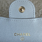 CHANEL Handbag 21A Caviar Quilted Flap Card Holder On Chain Grey -Knockoff
