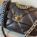 CHANEL Handbag 21A Dark Brown Lambskin Quilted 19 Flap Small MHW -Knockoff
