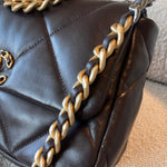 CHANEL Handbag 21A Dark Brown Lambskin Quilted 19 Flap Small MHW -Knockoff
