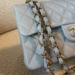 CHANEL Handbag 21A Grey Caviar Quilted Classic Flap Small LGHW -Knockoff
