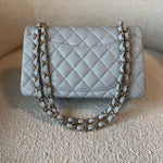 CHANEL Handbag 21A Grey Caviar Quilted Classic Flap Small LGHW -Knockoff
