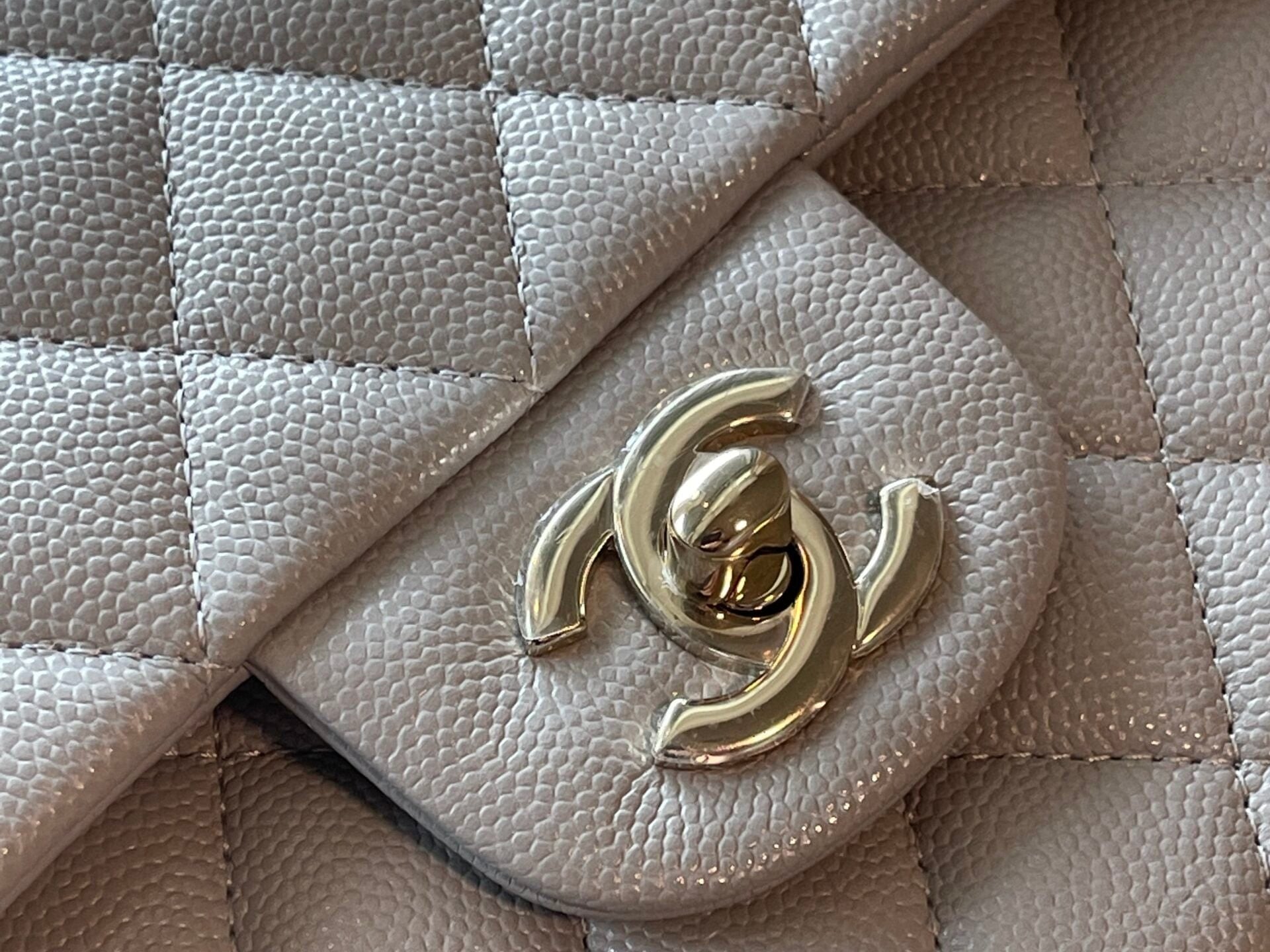 CHANEL Handbag 21A Grey Caviar Quilted Classic Flap Small LGHW -Knockoff
