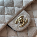 CHANEL Handbag 21A Grey Caviar Quilted Classic Flap Small LGHW -Knockoff
