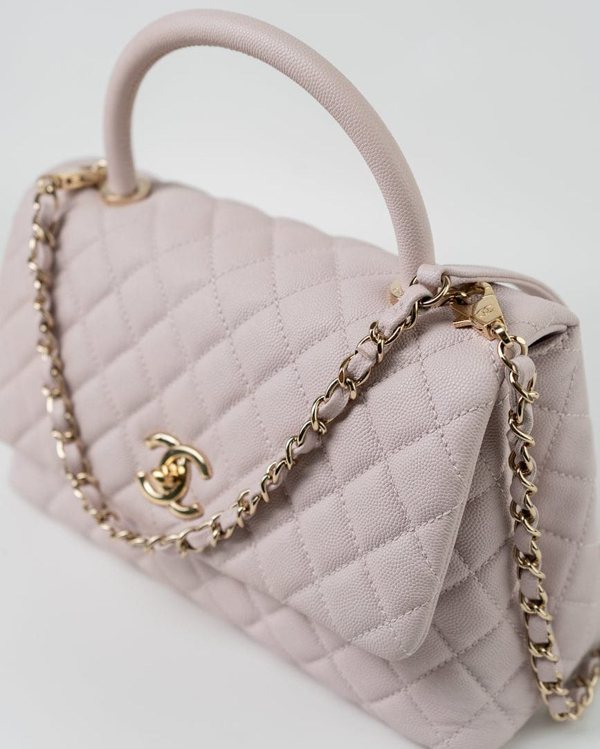 CHANEL Handbag 21A Lilac Coco Handle Medium (Old Small) LGHW -Knockoff
