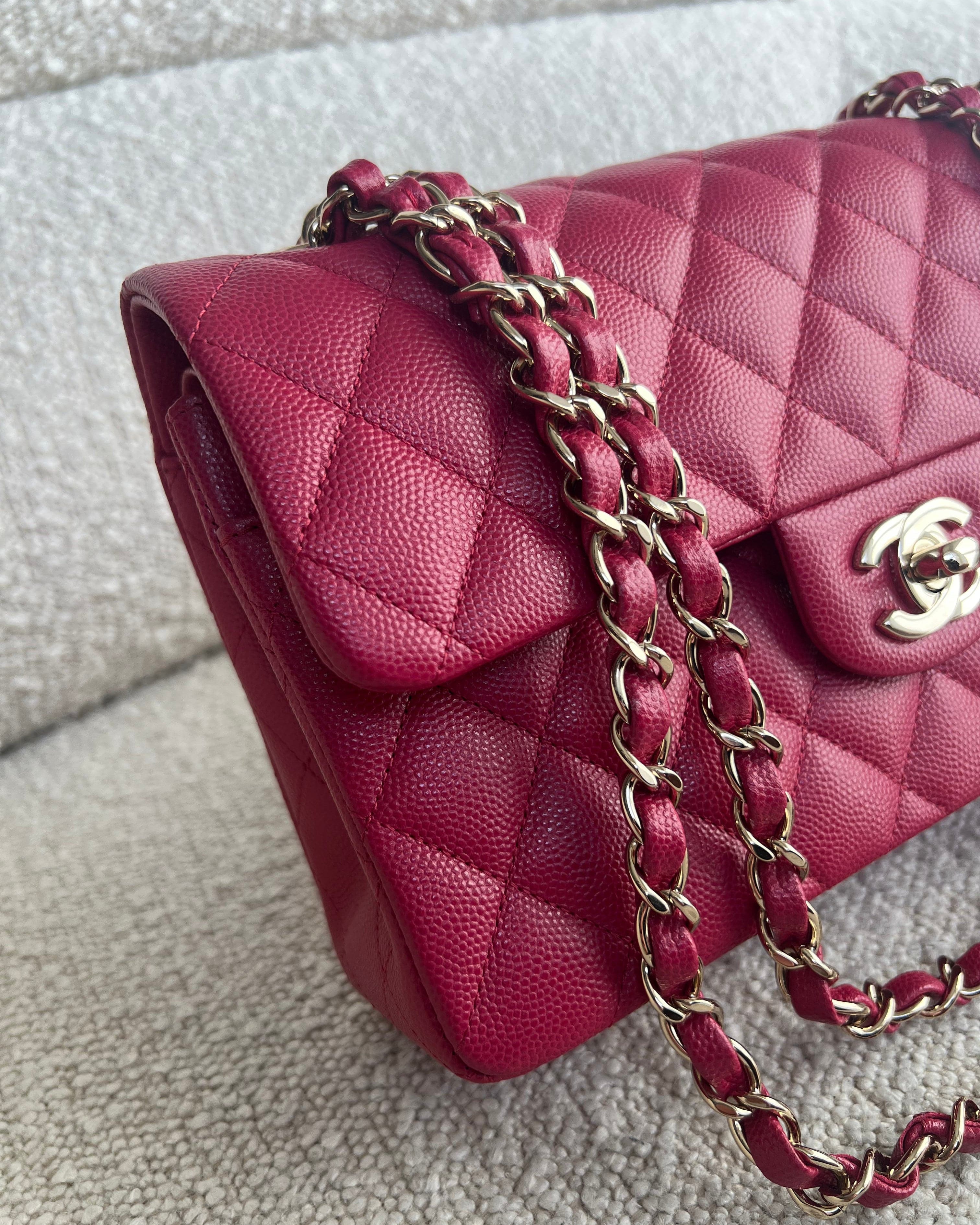 CHANEL Handbag 21A Pink Caviar Quilted Classic Flap Small -Knockoff
