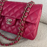 CHANEL Handbag 21A Pink Caviar Quilted Classic Flap Small -Knockoff
