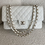 CHANEL Handbag 21A White Caviar Quilted Classic Flap Medium LGHW -Knockoff
