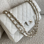 CHANEL Handbag 21A White Caviar Quilted Classic Flap Medium LGHW -Knockoff
